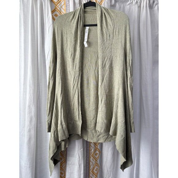 Lululemon Cashlu Knit Wrap Sweater (Size XS/S) Rosemary Lightweight Cardigan - Picture 2 of 12